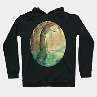 Watercolor forest painting alternate design - nature inspired art and designs Hoodie